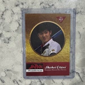 Shohei Otani Japan Baseball Card - Gold Red Accents